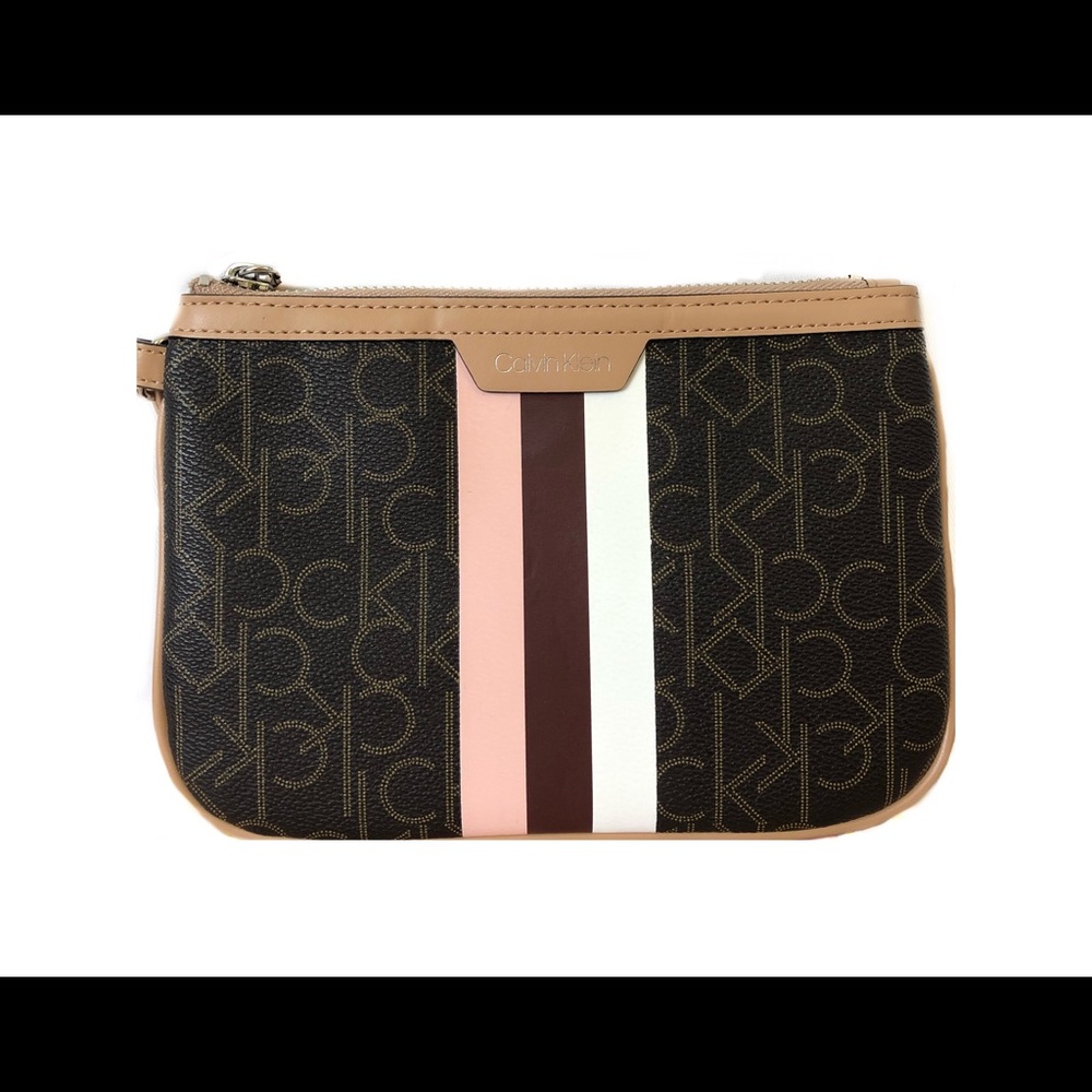 NWT Calvin Klein monogram wristlet